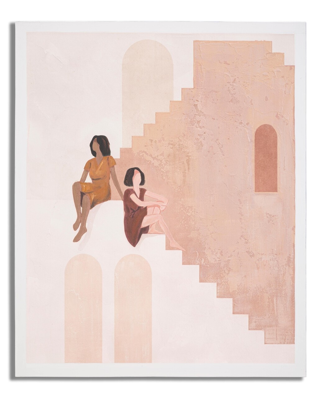 Tablou decorativ Lady -B, Mauro Ferretti, 80x100 cm, lemn pin/canvas pictat manual - imagine 7